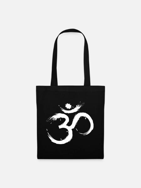 Om Design Symbol Hindus Jainas Buddhisten Hindu - Stoffbeutel - Schwarz