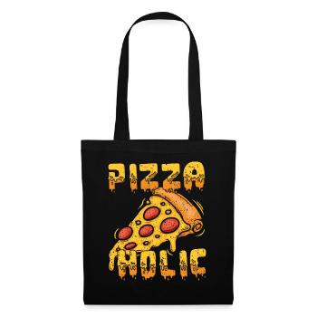 Pizzaholic Pizza-Liebhaber Italienisches Essen Piz - Stoffbeutel - Schwarz - Vorne