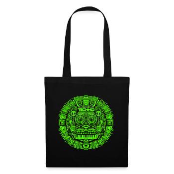 Techno Music Logo - Tote Bag - black - Front