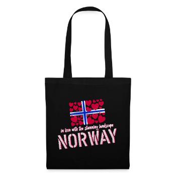 Norwegen norge - Stoffbeutel - Schwarz - Vorne