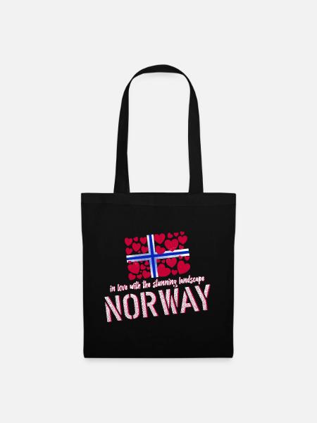 Norwegen norge - Stoffbeutel - Schwarz