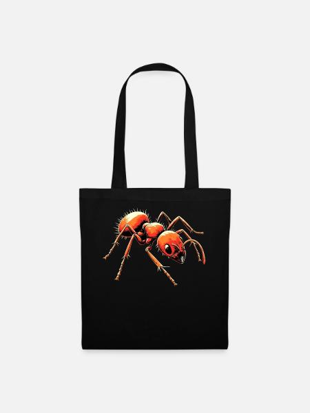 fourmi fourmi de forêt fourmi de feu insecte fourmis mignonnes - Sac en tissu - noir