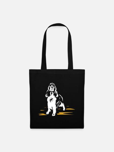 Flinker Springer Spaniel Wasserjagd - Stoffbeutel - Schwarz