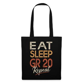 Essen Schlaf GR 20 Korsisches Wandergeschenk - Stoffbeutel - Schwarz - Vorne