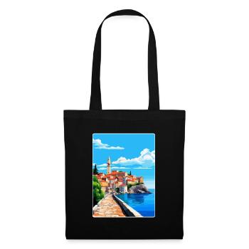 Piran Slovenia Vintage Travel Poster Souvenir WPA - Tote Bag - black - Front