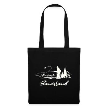 Sauerland Fliegenfischen - Stoffbeutel - Schwarz - Vorne