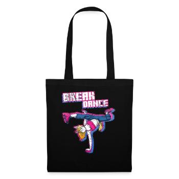 Breakdancing Unicorn Breakdance Breakdancerin - Stoffbeutel - Schwarz - Vorne