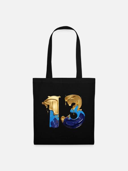 NO. 13 NUMBER 13 COOL 13TH BIRTHDAY - Tote Bag - black