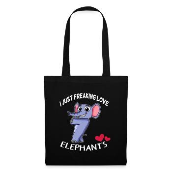 I love elephants - Tote Bag - black - Front