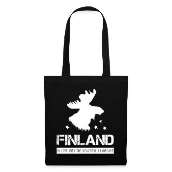 Finland - Stoffbeutel - Schwarz - Vorne