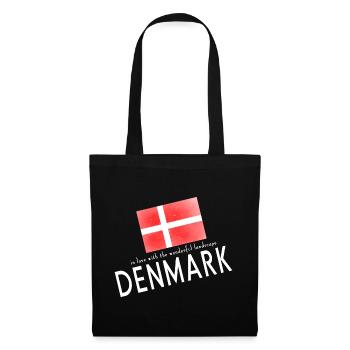 Dänemark Danmark - Stoffbeutel - Schwarz - Vorne