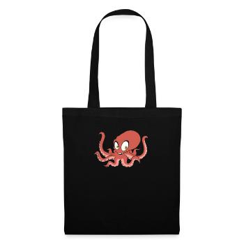 Oktopus - Stoffbeutel - Schwarz - Vorne
