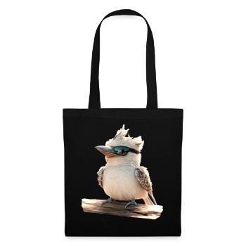 Kookaburra Jägerliest Lachender Hans Süßer Vogel - Stoffbeutel - Schwarz - Vorne
