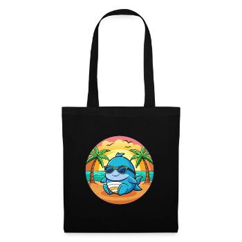 Lunettes de soleil de plage d’été de dessin animé drôle de baleine - Sac en tissu - noir - Devant