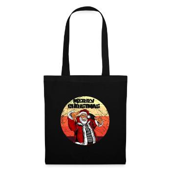 Merry Christmas Hiphop Santa Rap Xmas Vintage - Stoffbeutel - Schwarz - Vorne