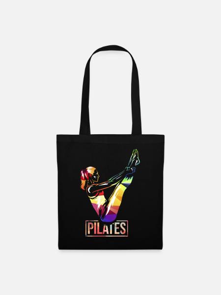 Aufrechte Pilates Körperhaltung - Stoffbeutel - Schwarz