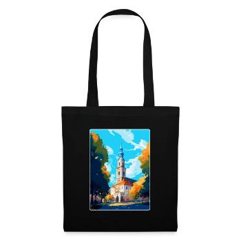 Bialystok Polen Vintage Reiseposter Wandkunst - Stoffbeutel - Schwarz - Vorne