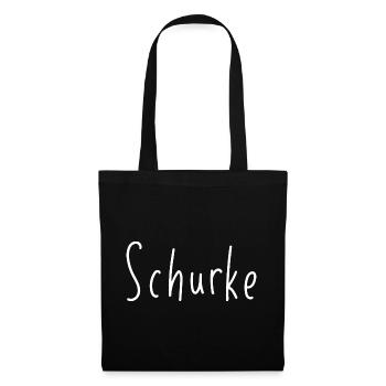Schurke - Schriftzug für kleine Bösewichte - Stoffbeutel - Schwarz - Vorne