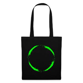 Kreis Hellgrün Bürste Vektor Ring Design Grün - Stoffbeutel - Schwarz - Vorne