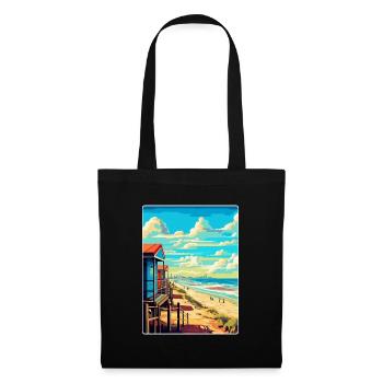 Zandvoort Pays-Bas Affiche de voyage vintage WPA - Sac en tissu - noir - Devant