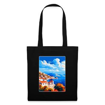 Hydra Greece Vintage Travel Poster WPA Souvenir - Tote Bag - black - Front