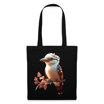 Kookaburra Jägerliest Lachender Hans Süßer Vogel - Stoffbeutel - Schwarz - Vorne