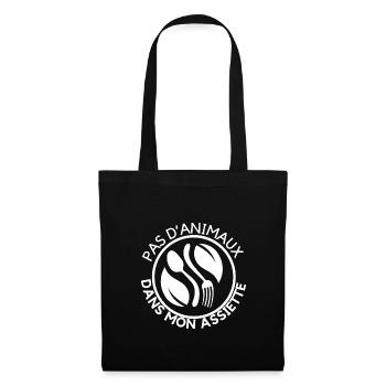 Tablier de cuisine végane - Sac en tissu - noir - Devant