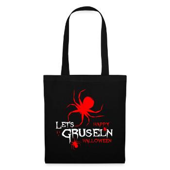 Halloween Spinne Gruselzeit - Stoffbeutel - Schwarz - Vorne