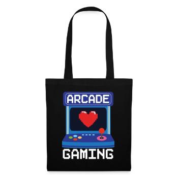 Arcade Spiele Videospiel Spiele Nerd Streamer - Stoffbeutel - Schwarz - Vorne