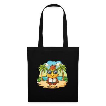 Hawk Lustige Cartoon Sommer Strand Sonnenbrille - Stoffbeutel - Schwarz - Vorne