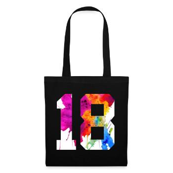 NUMBER 18 YEARS OLD 18TH BIRTHDAY - Tote Bag - black - Front