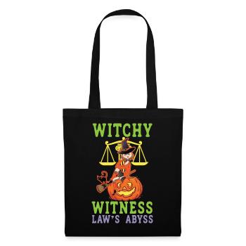 Witchy Witness Laws Abgrund Gruselige Anwältin Hal - Stoffbeutel - Schwarz - Vorne