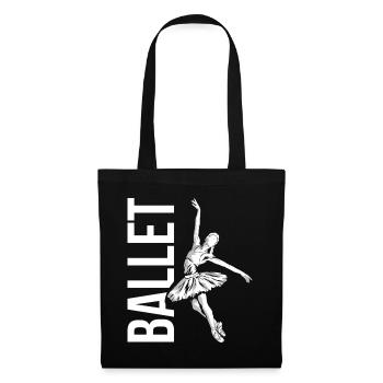 Schwungvoller Ballett Bühnenauftritt - Stoffbeutel - Schwarz - Vorne