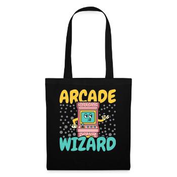 Arcade Spiele Video Spiel Spiel Nerd Streamer - Stoffbeutel - Schwarz - Vorne