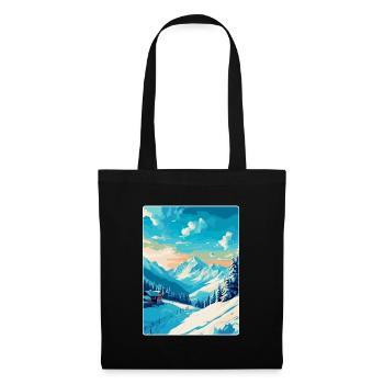 St. Anton am Arlberg Österreich Vintage Reiseplakat - Stoffbeutel - Schwarz - Vorne