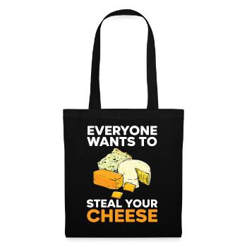 Jeder will deinen Käse klauen Cheesy Lover - Stoffbeutel - Schwarz - Vorne