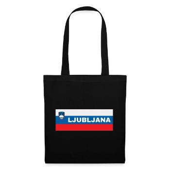 Ljubljana City dans le drapeau slovène - Sac en tissu - noir - Devant