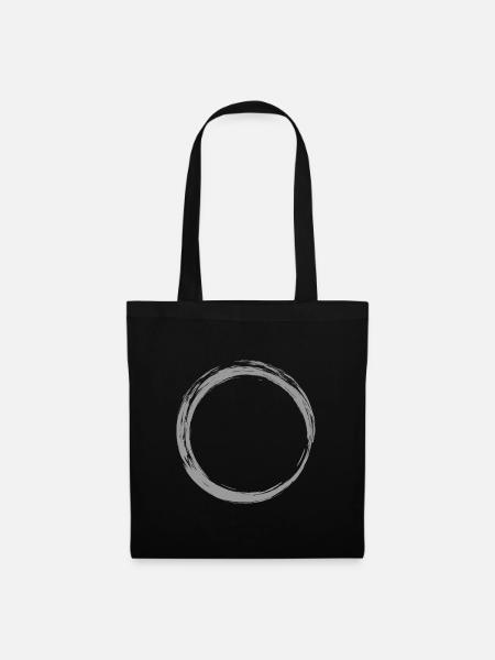 Kreis Symbol Design Grau - Stoffbeutel - Schwarz