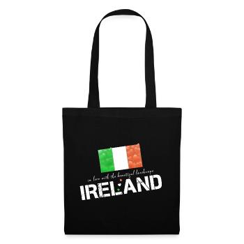 Ireland flag hearts - Stoffbeutel - Schwarz - Vorne