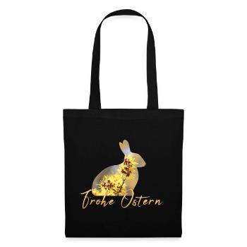 Frohe Ostern - Stoffbeutel - Schwarz - Vorne