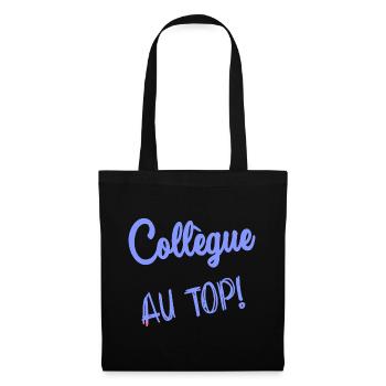 COLLEGUE. DEPART. RETRAITE. EMPLOI. HUMOUR - Sac en tissu - noir - Devant