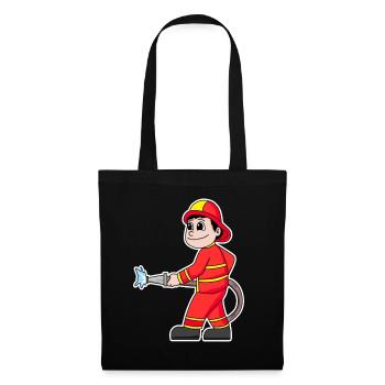 Sapeur pompier - Sac en tissu - noir - Devant