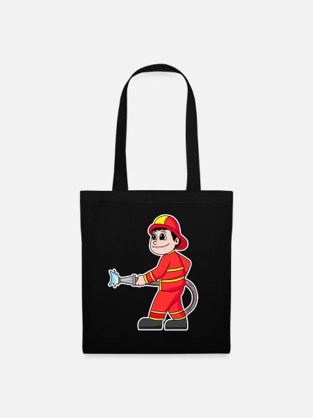 Feuerwehrmann - Stoffbeutel - Schwarz