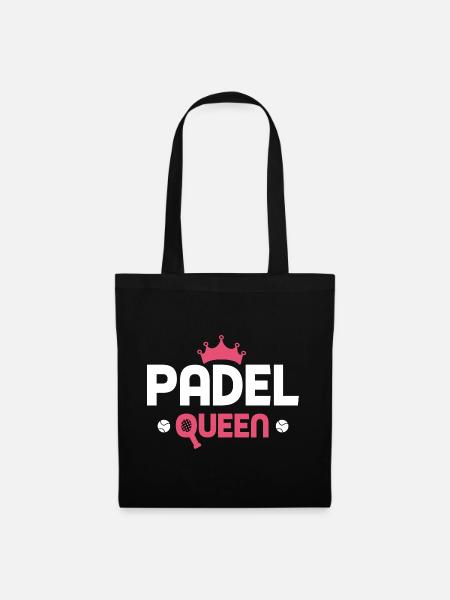 Padel Queen Padeltennis Padelspielerin - Stoffbeutel - Schwarz