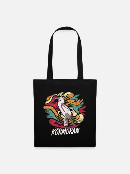 Geschickter Kormoran Fischjäger - Stoffbeutel - Schwarz