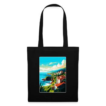 Affiche de voyage vintage de Sao Miguel Portugal Souvenir - Sac en tissu - noir - Devant
