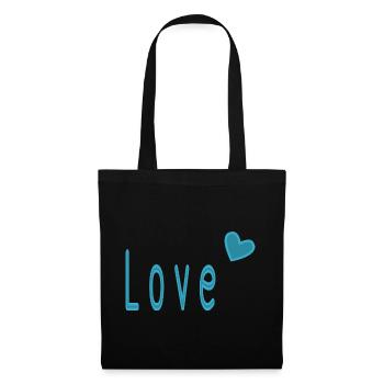 VALENTINSTAG. ICH LIEBE DICH. ICH LIEBE DICH. LIEBE. LIEBE - Stoffbeutel - Schwarz - Vorne