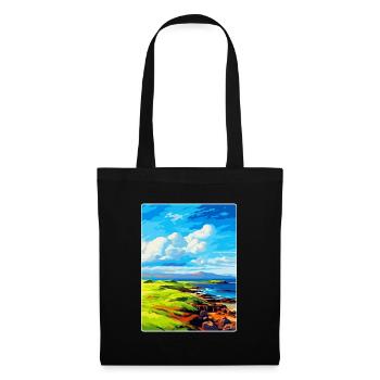 Île de Muck Écosse Royaume-Uni Affiche de voyage souvenir - Sac en tissu - noir - Devant