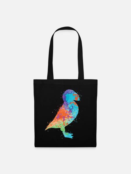 Puffin Papageitaucher Kinder Papageientaucher - Stoffbeutel - Schwarz