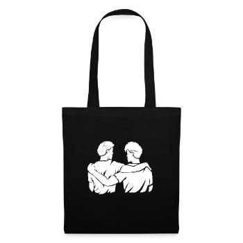 Beste Freunde Arm in Arm Partnerlook - Stoffbeutel - Schwarz - Vorne